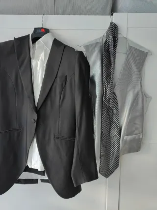 Traje Novio Enrico Silvani Gris Talla M