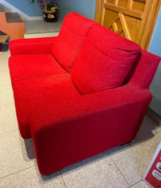 Sofá de 2 plazas rojo