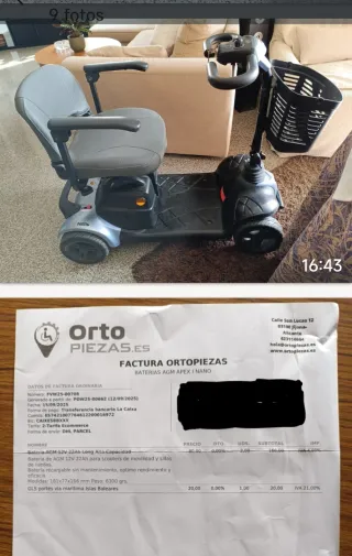 Scooter movilidad reducida eléctrico