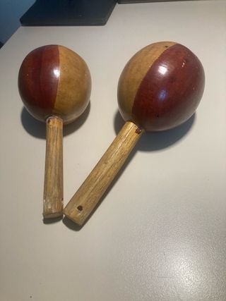 Maracas de madera artesanales