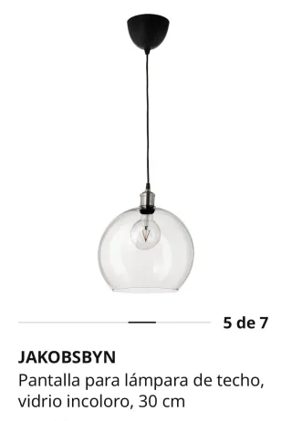 Lámpara de techo JAKOBSBYN Ikea cristal