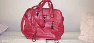 Bolso Mochila Rojo Burdeos