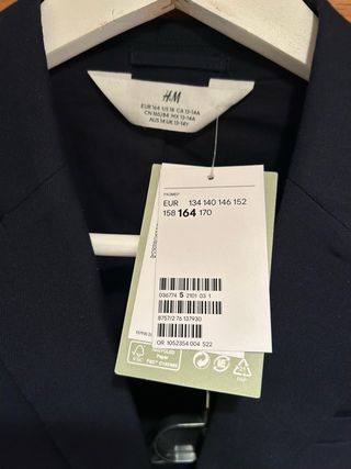 Traje niño H&M azul marino talla 13-14 NUEVO 100%