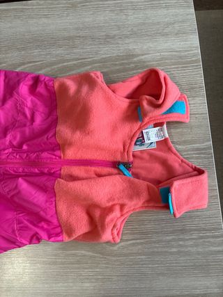 Mono de nieve rosa para niña 5-6 años