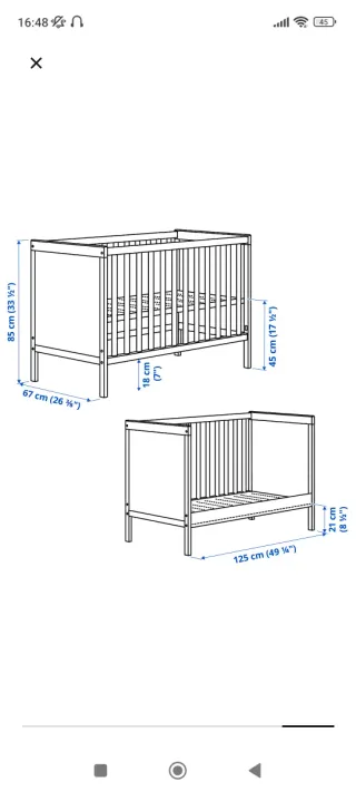 Cuna IKEA Sundvik Blanca