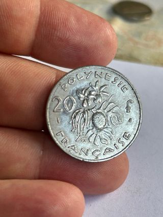Moneda Polinesia Francesa 20 Francos