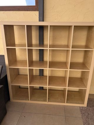 Estantería KALLAX efecto roble 147x147