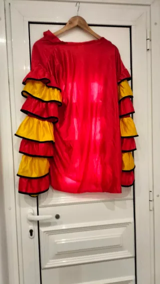Fato Carnaval Palhaço Vermelho e Amarelo