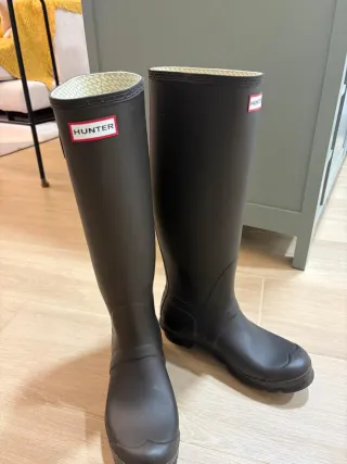 Botas de agua Hunter mujer talla 39 marrón chocola