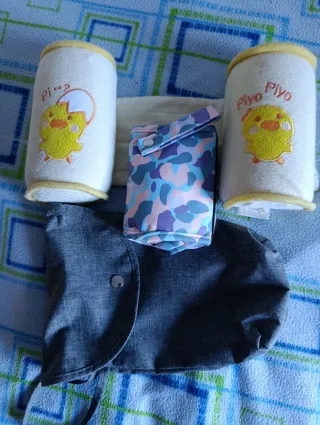 Cojines, pañalera y calienta biberones portatil