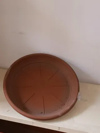 Plato para maceta grande color terracota