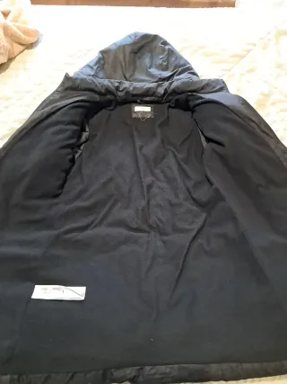 Plumífero Mango Negro Talla 13-14 Años