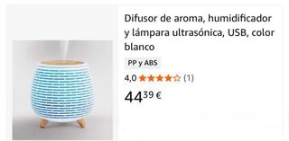 Humidificador blanco con patas de madera