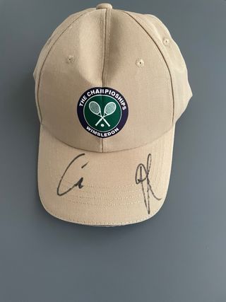 Berretto Wimbledon autografato Alcaraz Sinner