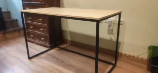 Escritorio Madera y Metal 120x60