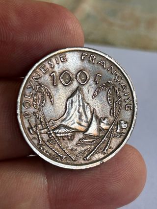 Moneda 100 Francos Polinesia Francesa