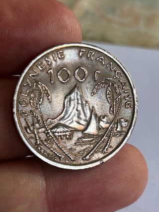 Moneda 100 Francos Polinesia Francesa