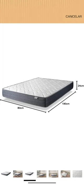 Cama abatible somier y colchón 90cm