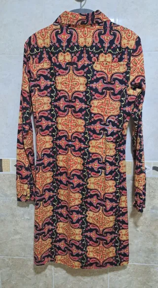 Vestido estampado manga larga