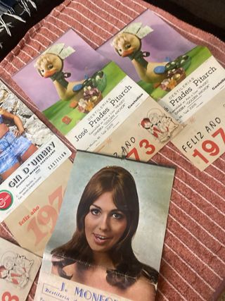 Calendarios antiguos coleccionismo años 70