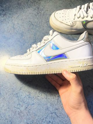 Nike Air Force 1 Plata y Blanco