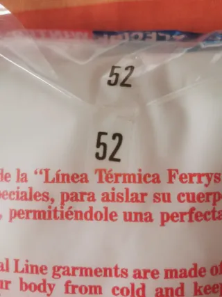 Camiseta Ferrys Algodón 70% Poliéster 30% T.52