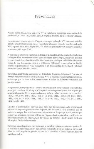 LA PESTA DEL SEGLE XV A CATALUNYA - MANUEL CAMPS i