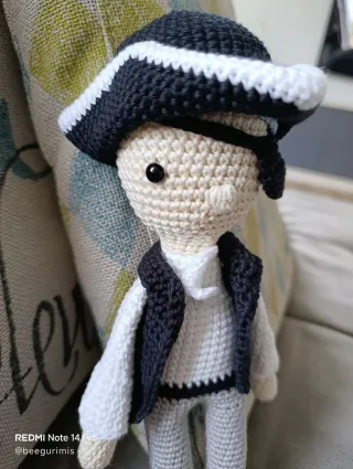 Muñeco Pirata Crochet Hecho a Mano
