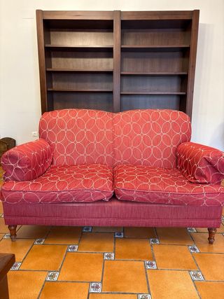 Sofá de 2 plazas rojo