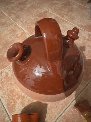 Lote cerámica botijo y jarras