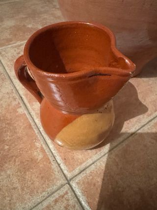 Lote cerámica botijo y jarras