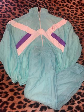 Conjunto completo chándal vintage tactel 80s crazy