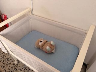 Mini cuna colecho blanca