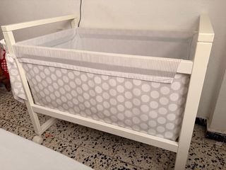 Mini cuna colecho blanca
