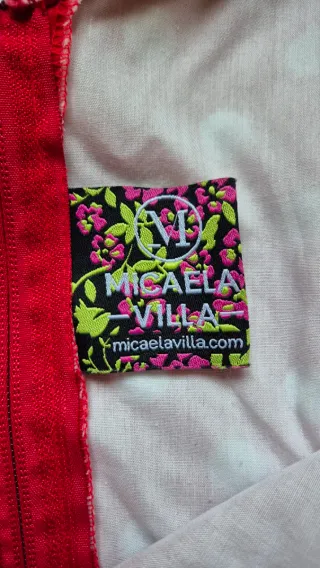 Traje de flamenca rojo lunares blan. Micaela Villa