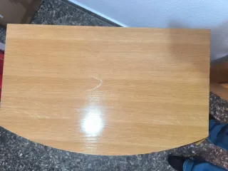 Mueble TV auxiliar madera y cristal