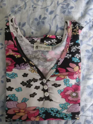 Canotta YESHINI fiori taglia M