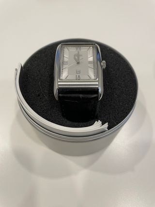 Reloj Lacoste Rectangular Negro y Plateado