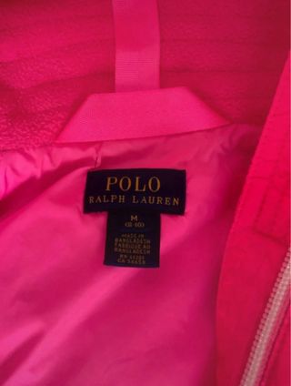 Cazadora Polo Ralph Lauren rosa plumas Talla M