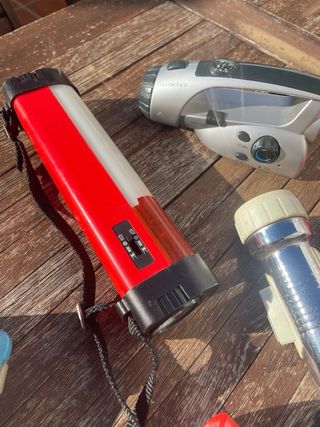 Lote 7 linternas dinamo/batería