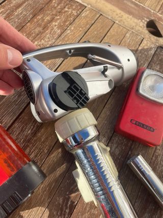 Lote 7 linternas dinamo/batería