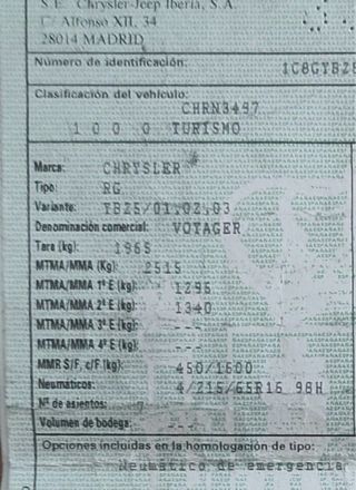 Alternador Chrysler Voyager