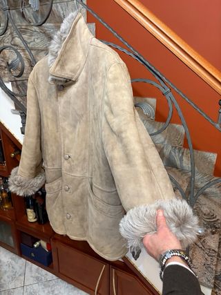 Cappotto Montone Shearling vera Pelle Scamosciata