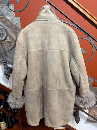 Cappotto Montone Shearling vera Pelle Scamosciata