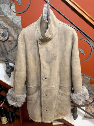 Cappotto Montone Shearling vera Pelle Scamosciata