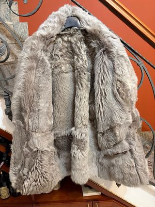 Cappotto Montone Shearling vera Pelle Scamosciata