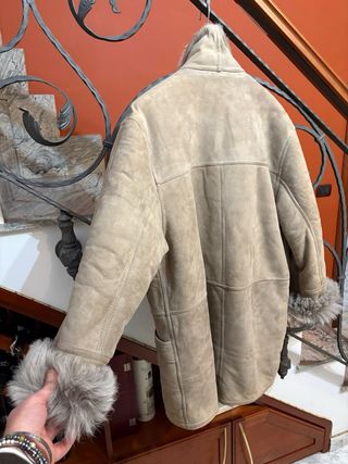 Cappotto Montone Shearling vera Pelle Scamosciata