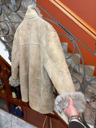 Cappotto Montone Shearling vera Pelle Scamosciata