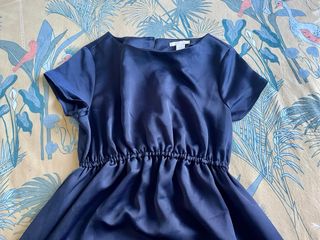 Vestido festivo H&M premamá azul marino