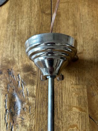 Lámpara colgante cristal antiguo tallado y metal